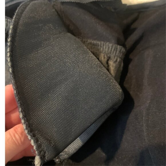 Eber Black Velvet Ivory Lace Collar Short Sleeve Mini Dress Women Size 7 Vintage - Picture 5 of 10